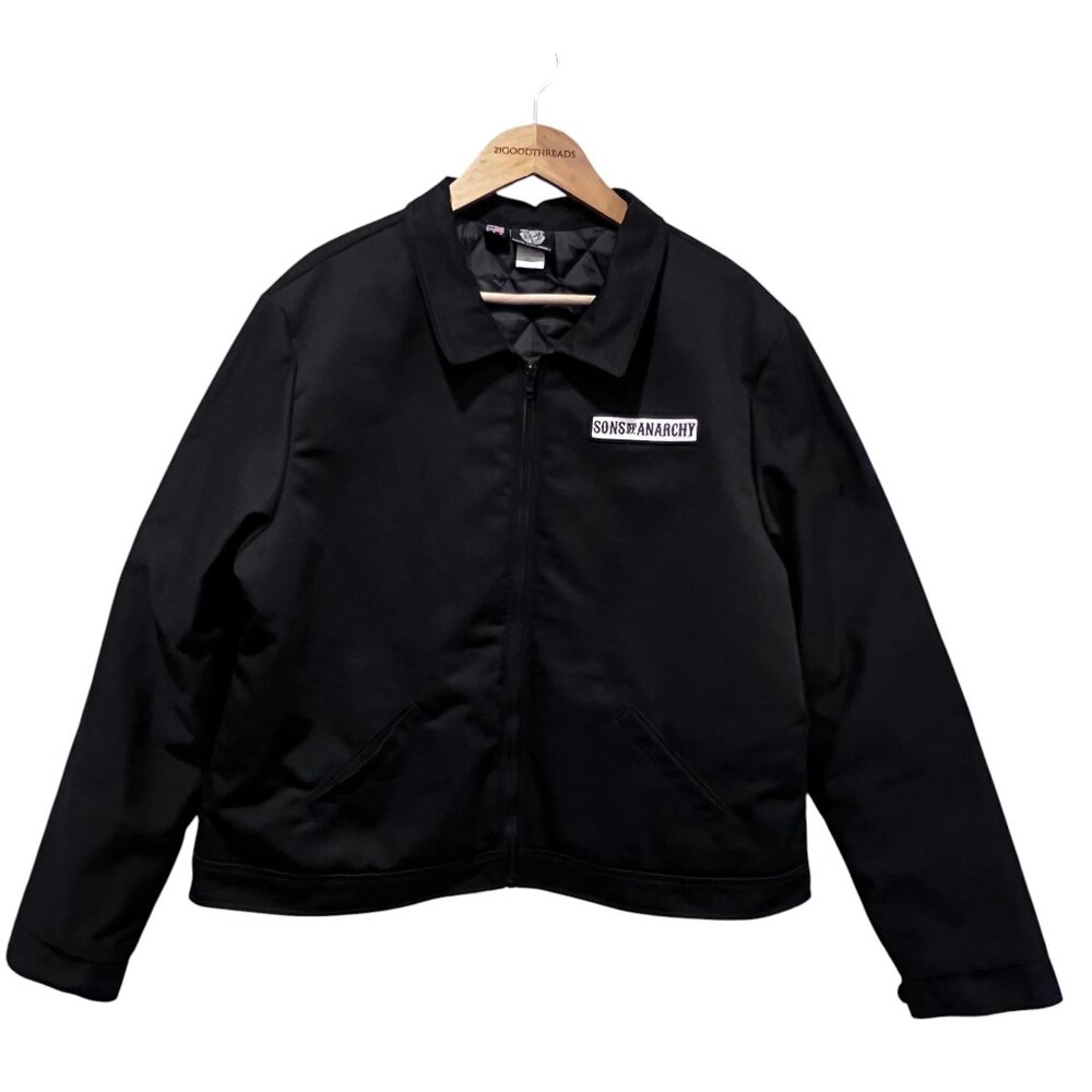 Sons of Anarchy Quilted Garage Jacket, USA, Black, 2X